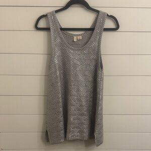 Anthropologie Metallic Tank